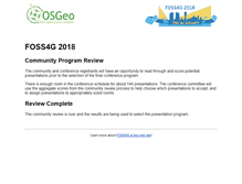 Tablet Screenshot of community-review.foss4g.org